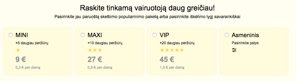 Vairuotojai.lt sąlygos